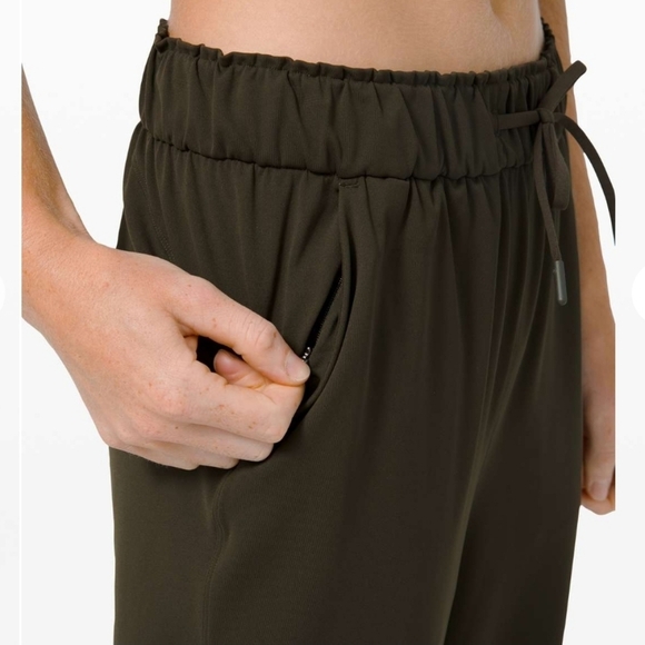 Lululemon Keep Moving 7/8 High Rise Pants Dark Olive Green 10 - Picture 14 of 16